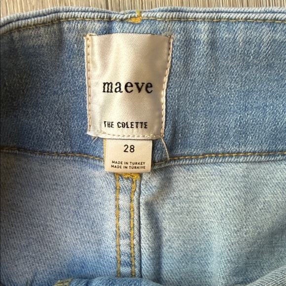 Anthropologie Maeve The Colette Cropped High-Rise Wide-Leg Jeans Sparkle Edition - Picture 4 of 4